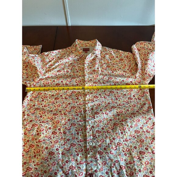 vintage Hilfiger Denim Red Label XL Floral Long-Sleeve Button-Up Shirt - Picture 7 of 11